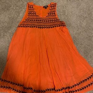 Orange and Black Dress